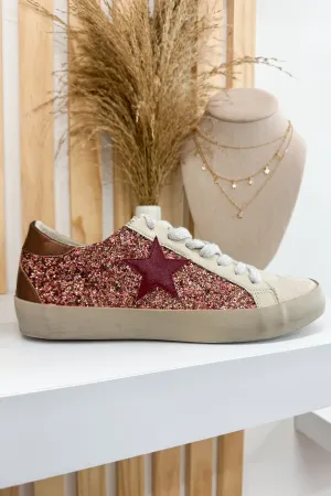 Shu Shop Paula Sneakers (Rose Gold Glitter)