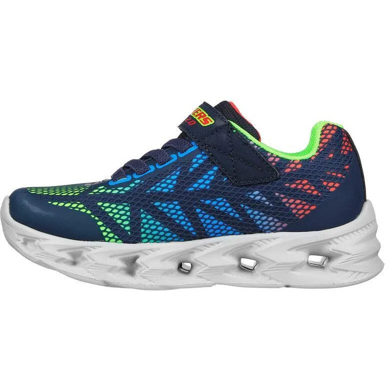 Skechers Boys Trainer S Lights Vortex 2.0 Navy Multi