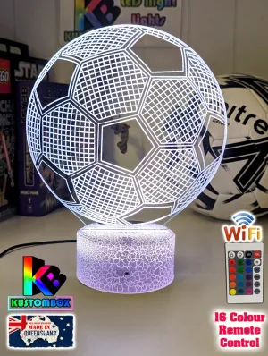 SOCCER BALL FOOTBALL 3D LED Night Light Lamp