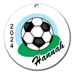 Soccer Ball Personalized Christmas Ornament