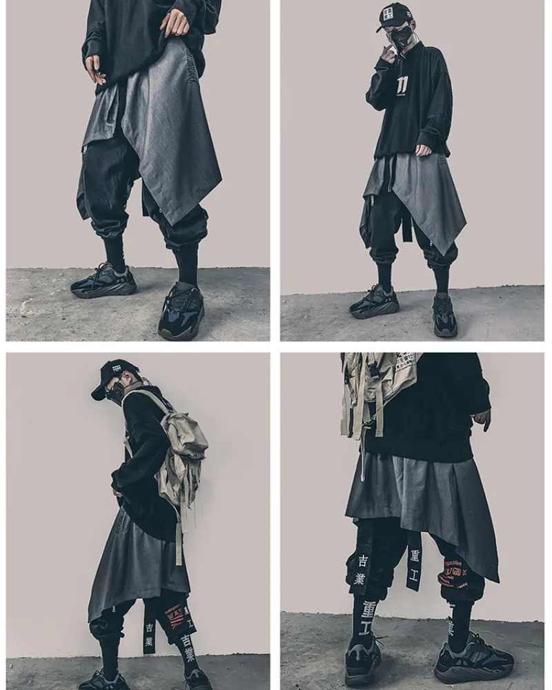 Streetwear Ninja Harem Skirt Pants