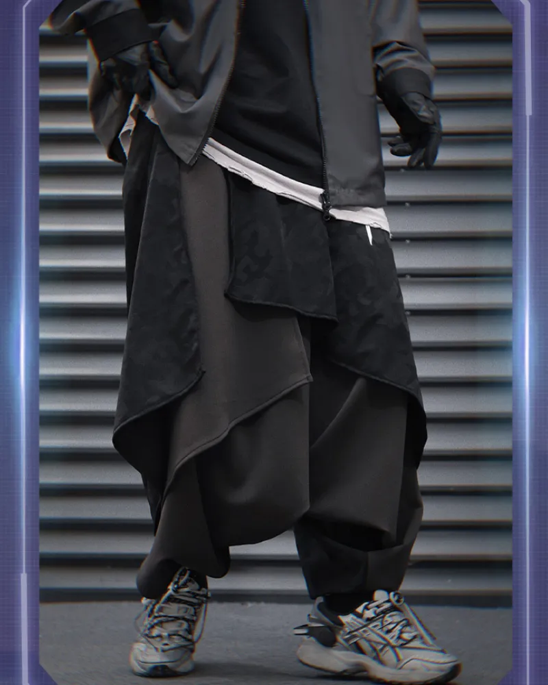 Streetwear Ninja Outfit Irregular Skirt Pants