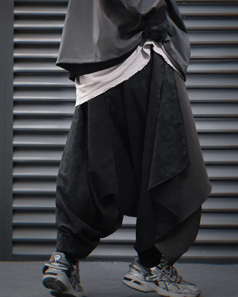 Streetwear Ninja Outfit Irregular Skirt Pants