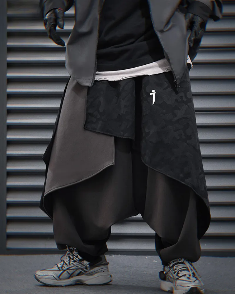 Streetwear Ninja Outfit Irregular Skirt Pants