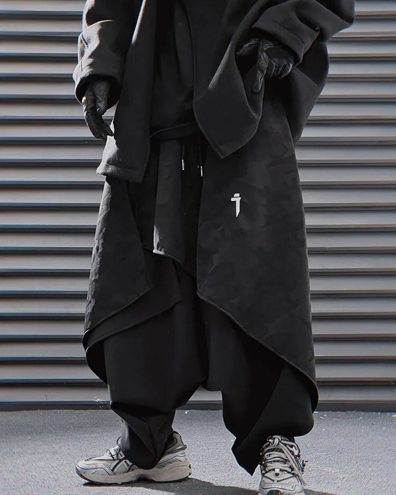 Streetwear Ninja Outfit Irregular Skirt Pants