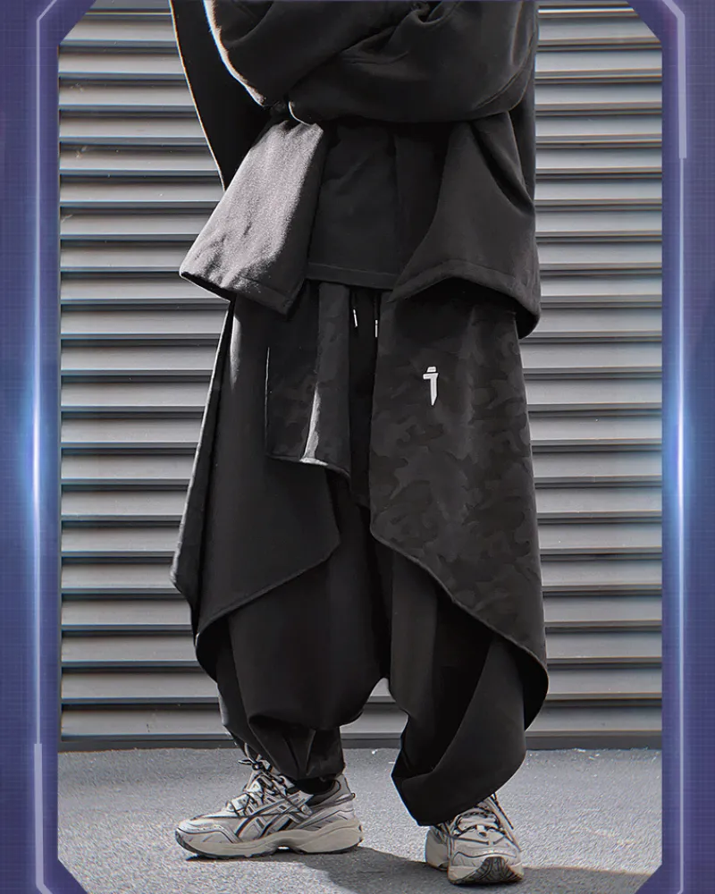 Streetwear Ninja Outfit Irregular Skirt Pants