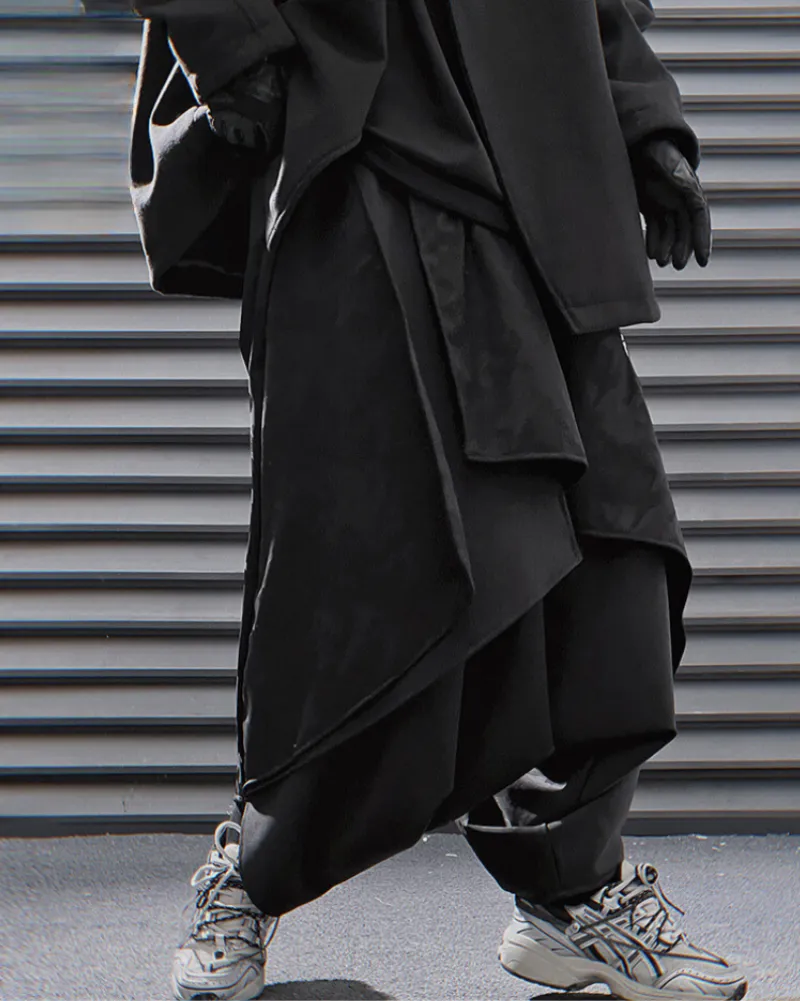 Streetwear Ninja Outfit Irregular Skirt Pants