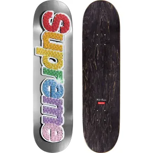 Supreme Bling Box Logo Skateboard Deck Platinum