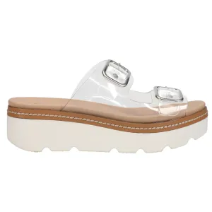 Surfs Up Clear Platform Slide Sandals