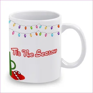 Tis The Season [Made in USA] Christmas Ceramic Full Wrap Print Coffee Mug