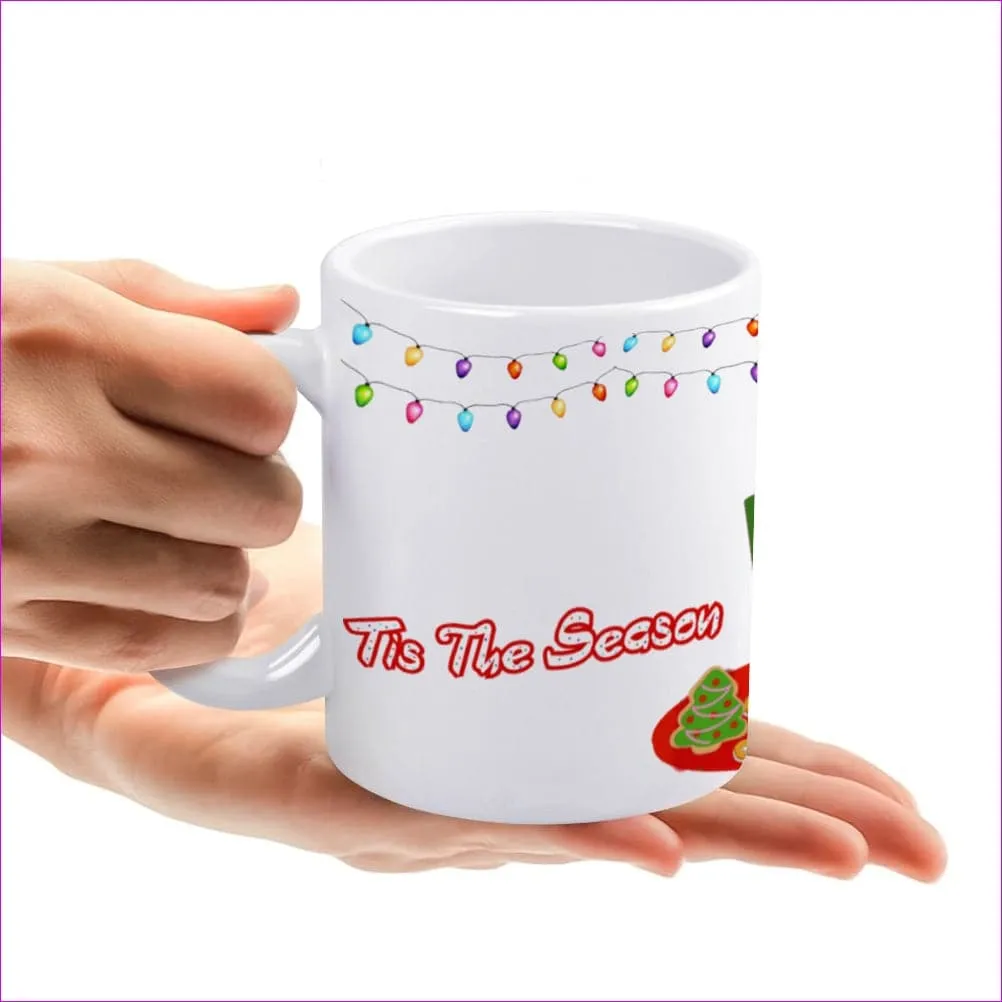 Tis The Season [Made in USA] Christmas Ceramic Full Wrap Print Coffee Mug