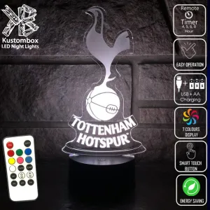 TOTTENHAM SPURS Football Soccer Club LED Night Light Lamp