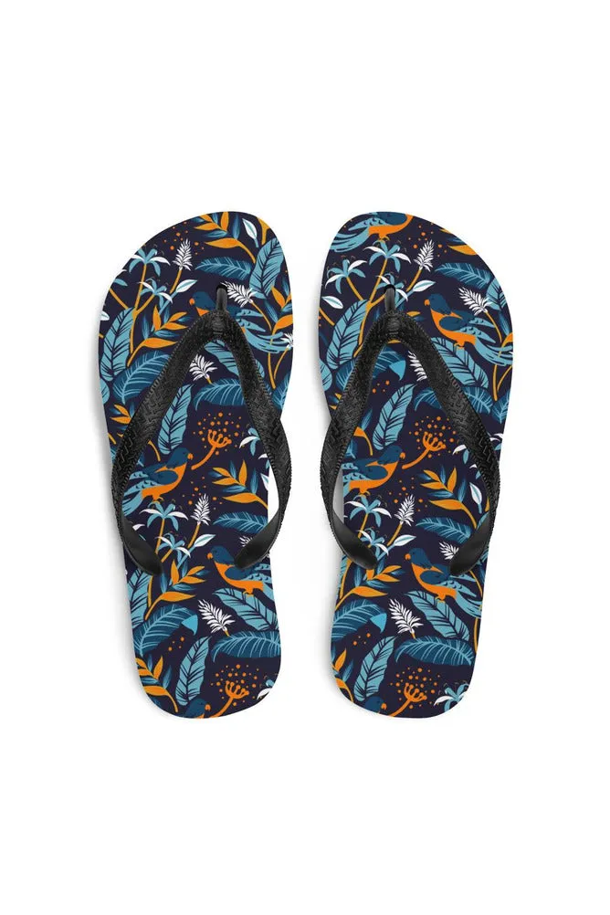 Turmeric-Chested Tropical Bird Flip-Flops