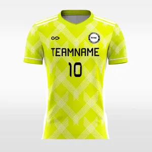 Vintage Yellow Check - Women Custom Soccer Jerseys Neon Design