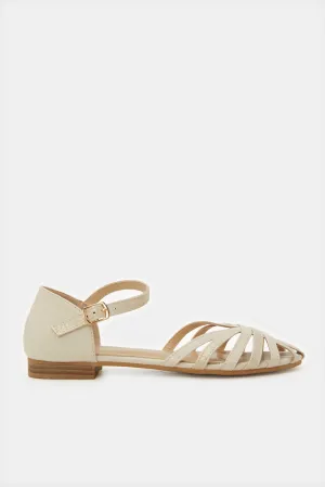 Women Beige Fisherman Mule