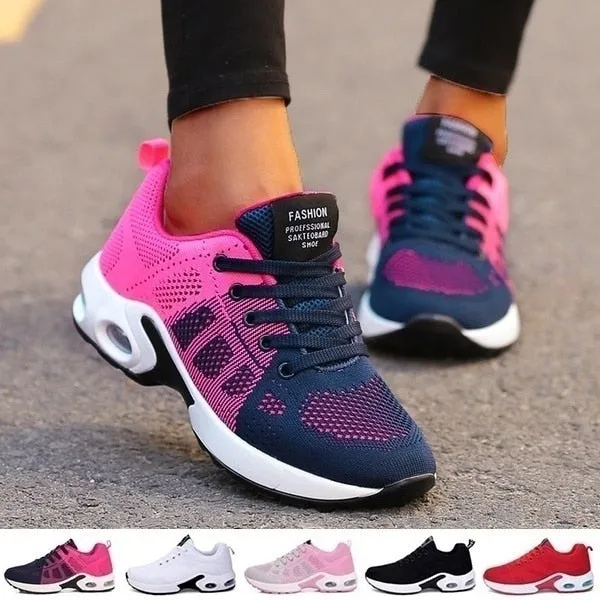 Women Running Shoes Breathable Casual Shoes Outdoor Light Weight Sports RJ