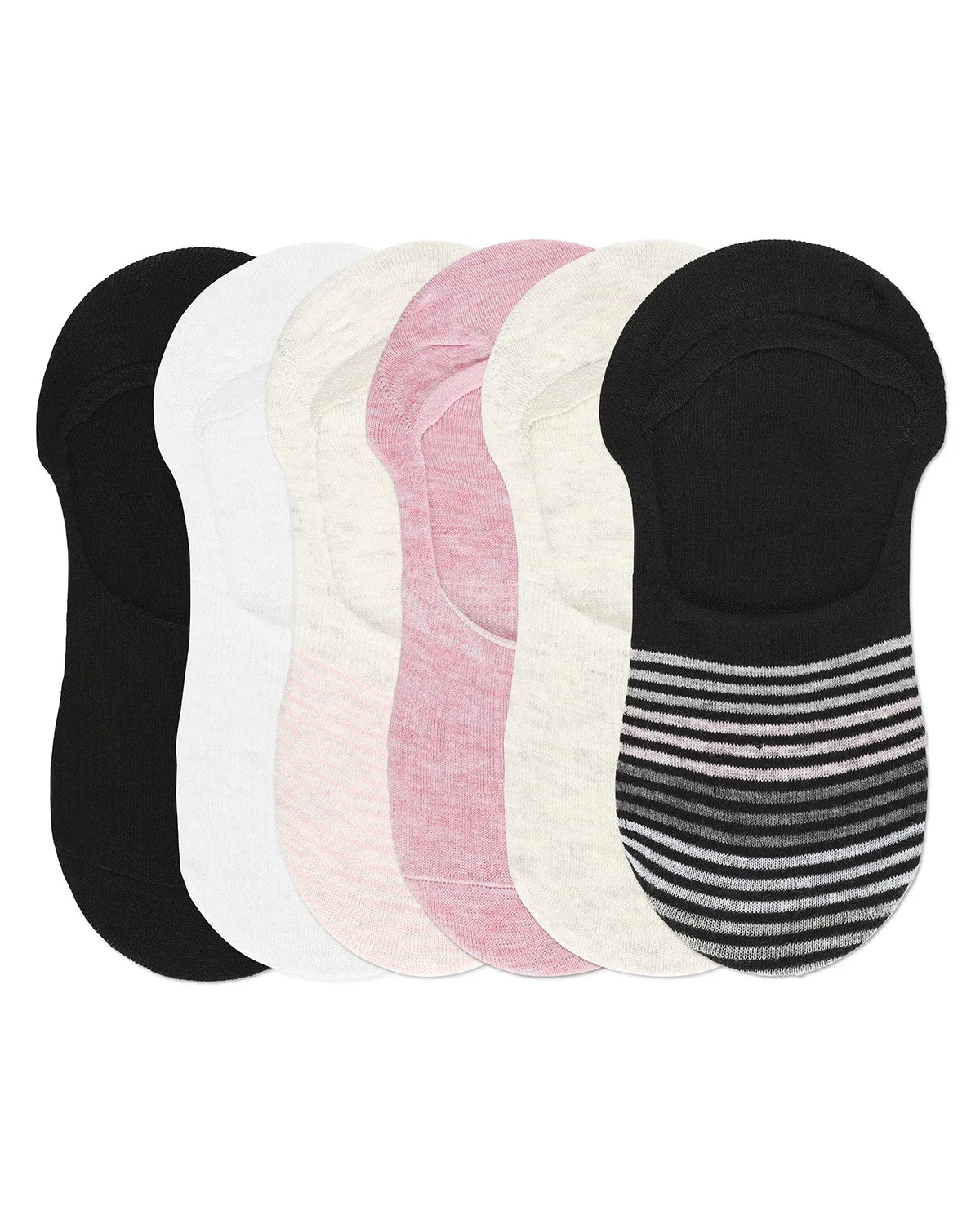 Women's 6 Pair Pack Gradient Stripes High Cut Liners