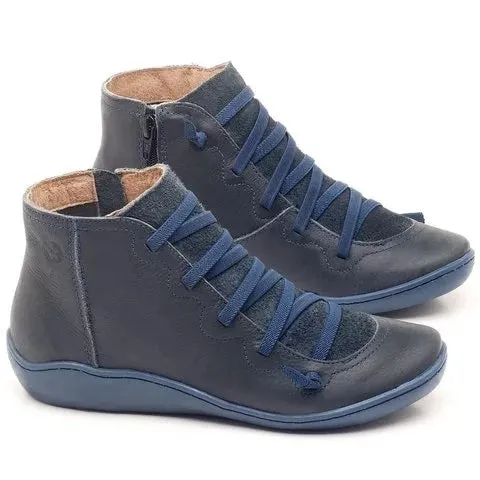 Women's Leather Casual Outdoor Canvas Shoes