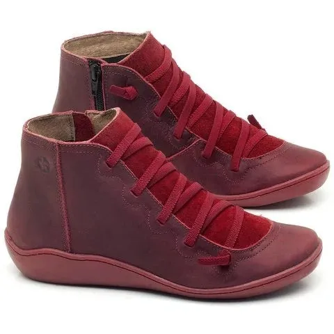 Women's Leather Casual Outdoor Canvas Shoes