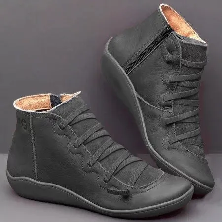 Women's Leather Casual Outdoor Canvas Shoes