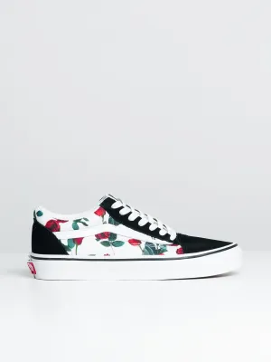 WOMENS VANS OLD SKOOL - RED ROSE/WHITE - CLEARANCE