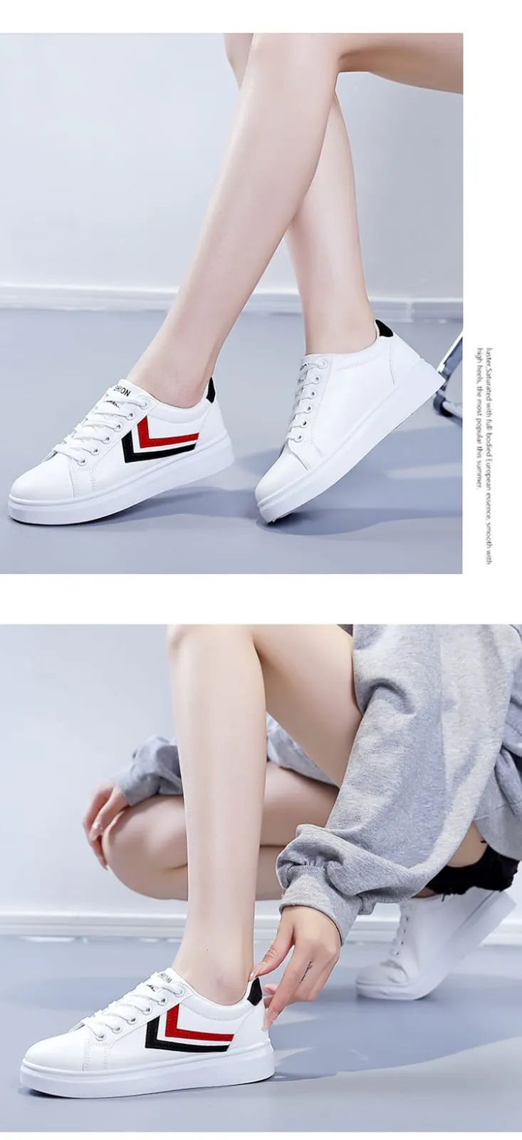 Women's White High Soled Sneaker Fashion Casual Shoes - 6617