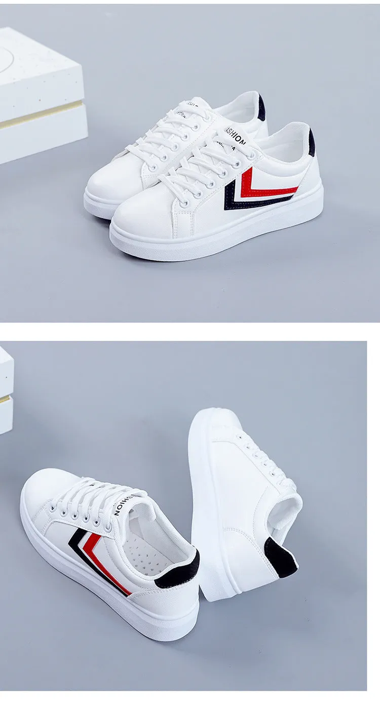 Women's White High Soled Sneaker Fashion Casual Shoes - 6617