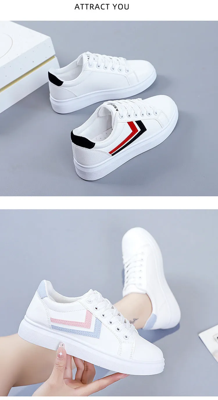 Women's White High Soled Sneaker Fashion Casual Shoes - 6617