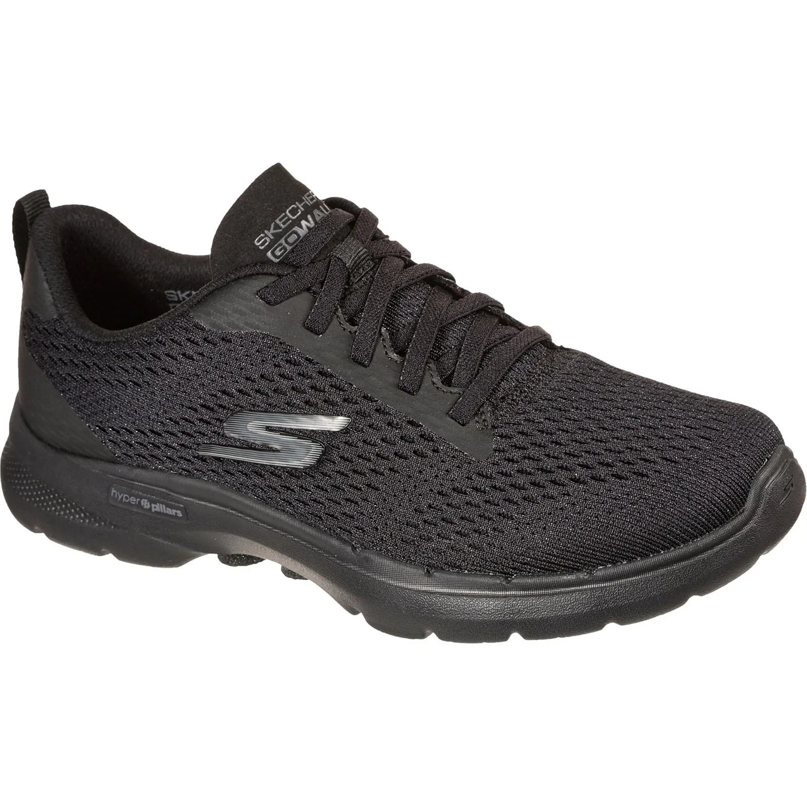 Women's Wide Fit Skechers 124512 Go Walk 6 Bold Vision Trainers