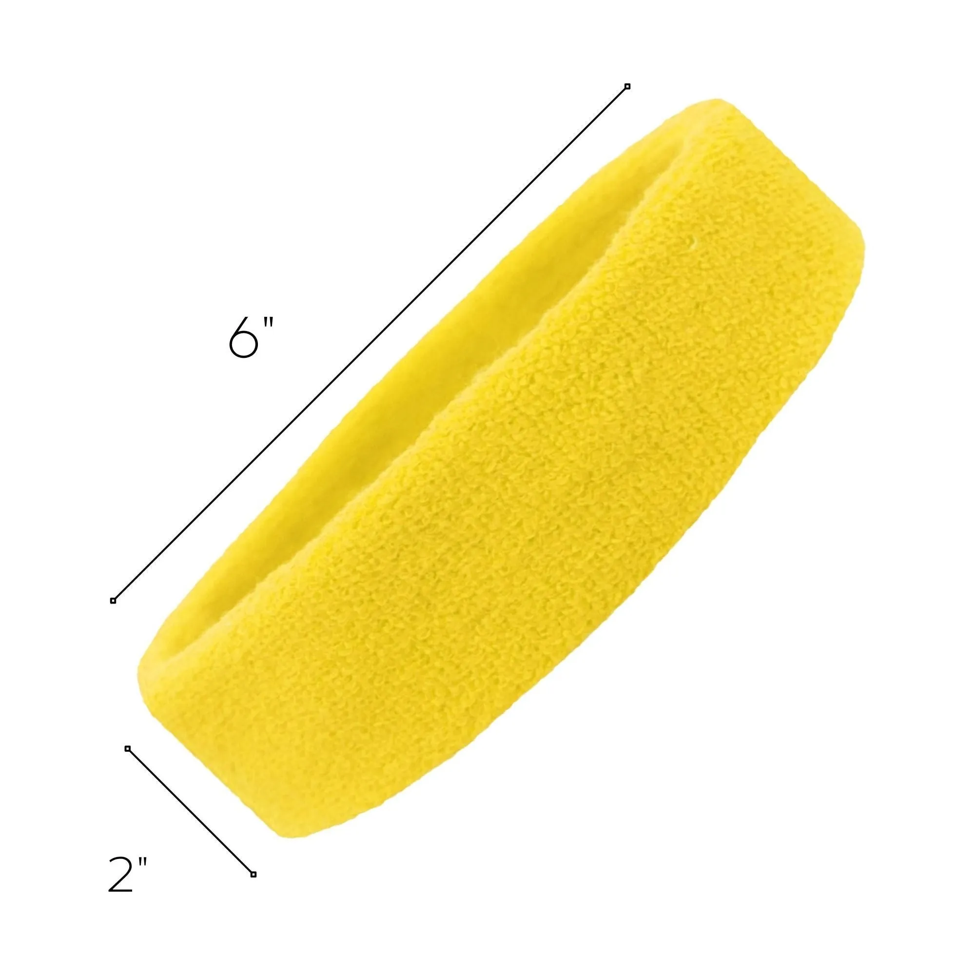 Yellow White Green Head Sweatbands - 3 Pack