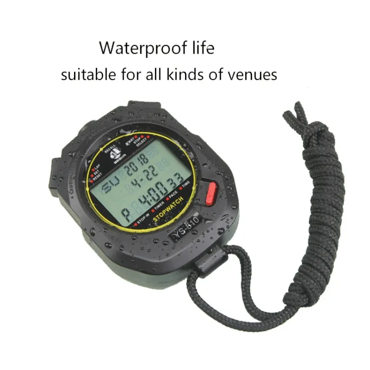 YS Electronic Stopwatch Timer Training Running Watch, Style: YS-8100 100 Memories (Black)